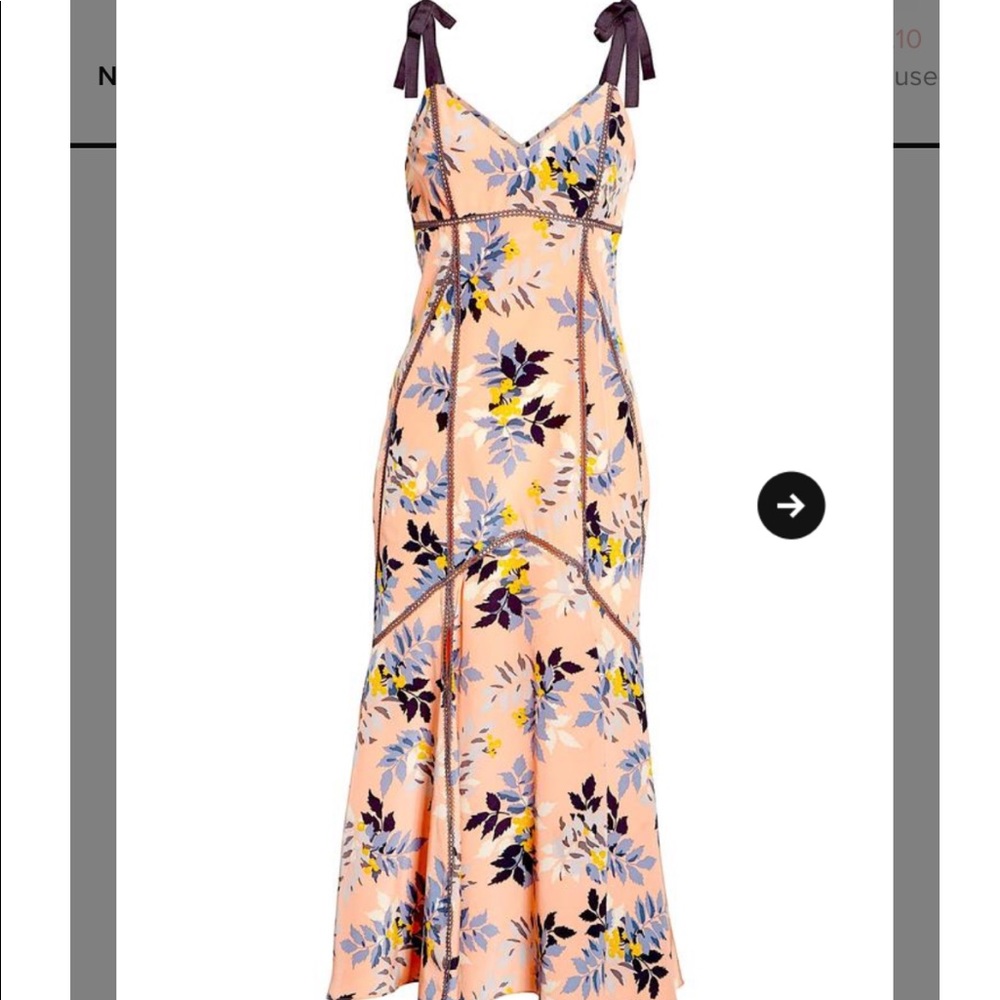 Brand New! CINQ A SEPT Pink Ainsley Silk Dress - Picture 7 of 7